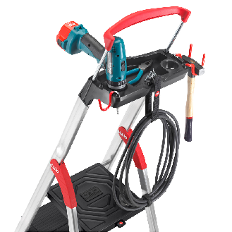Stufenstehleiter 4 Stufen Alu.Gesamt-H.1650mm-Beschreibung lesen