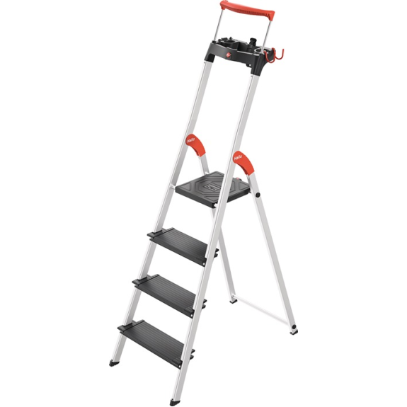 Stufenstehleiter 4 Stufen Alu.Gesamt-H.1650mm-Beschreibung lesen