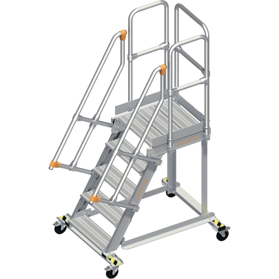 Pltformtreppe Stufenbreite 600mm senkr.H.max.1200mm A.1500mm 60Grad-Beschreibung lesen
