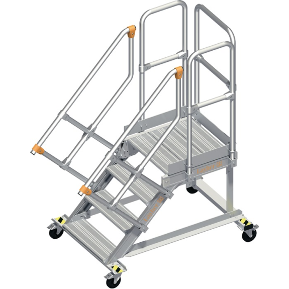 Pltformtreppe Stufenbreite 600mm senkr.H.max.800mm A.1640mm 45Grad-Beschreibung lesen