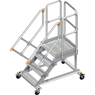 Pltformtreppe Stufenbreite 600mm senkr.H.max.800mm A.1640mm 45Grad-Beschreibung lesen