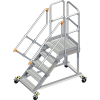 Pltformtreppe Stufenbreite 600mm senkr.H.max.1000mm A.1710mm 45Grad
