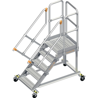 Pltformtreppe Stufenbreite 600mm senkr.H.max.1000mm A.1710mm 45Grad-Beschreibung lesen