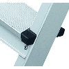 Stufenstehleiter 2x3 Stufen Alu.elox.Gesamt-H.820mm Stufen genietet