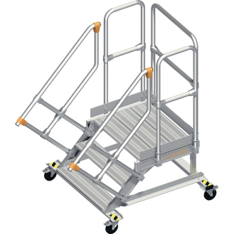 Pltformtreppe Stufenbreite 800mm senkr.H.max.600mm A.1580mm 45Grad-Beschreibung lesen