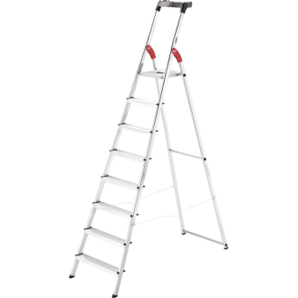 Stufenstehleiter L60 Standardline 8 Stufen Alu.Gesamt-H.2550mm-Beschreibung lesen