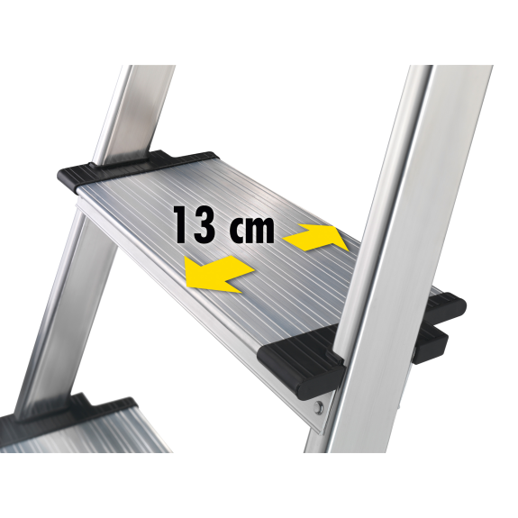 Stufenstehleiter L80 Comfortline 8 Stufen Alu.Gesamt-H.2550mm Trgf.150kg-Beschreibung lesen