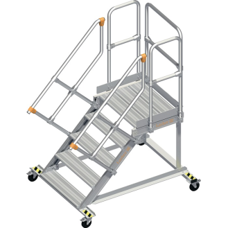 Pltformtreppe Stufenbreite 800mm senkr.H.max.1000mm A.1710mm 45Grad-Beschreibung lesen