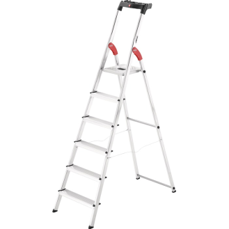 Stufenstehleiter L60 Standardline 6 Stufen Alu.Gesamt-H.2080mm-Beschreibung lesen