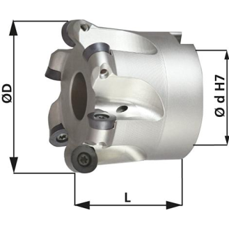 Aufsteck-Kopierfräser D52mm Z5 für RD.12T3-Beschreibung lesen