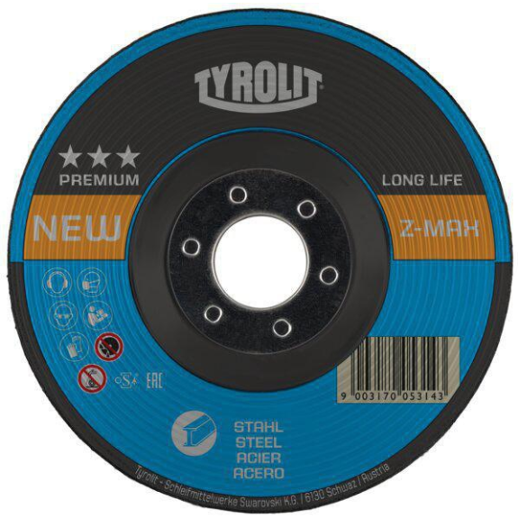 Disque à meuler LONGLIFE Z-MAX D115xS4mm serti STA alésage 22,2m-Leggi tutto