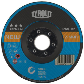 Schruppscheibe LONGLIFE Z-MAX D115xS4mm gekr.STA Bohr.22,2m-Beschreibung lesen