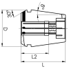 Spannzange abgedichtet mit Vierkant GERC20- 11x9