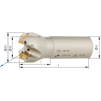 Schaftfräser zylindrisch D20mm Z2 für SEMT09T3.-Beschreibung lesen