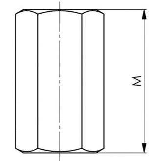 Verlängerungsmutter Nr. 6334 M20 SW 30mm-Beschreibung lesen