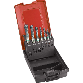 Maschinengewindebohrer- Set DIN376 HSSE vaporisiert Typ UNI 6H Grundloch M3-M12-Beschreibung lesen