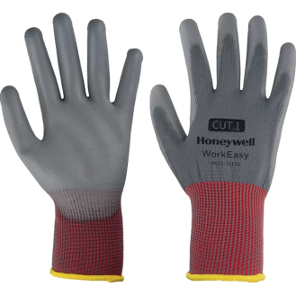 Handschuh Workeasy 13G GY PU 1 Gr.9 grau/rot EN 388 PSA II-Beschreibung lesen
