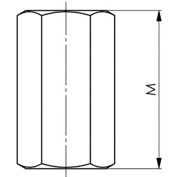 Verlängerungsmutter Nr. 6334 M10 SW 16mm-Beschreibung lesen