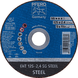 Trennscheibe SG STEEL D125x2,4mm ger.STA Bohr.22,2m-Beschreibung lesen