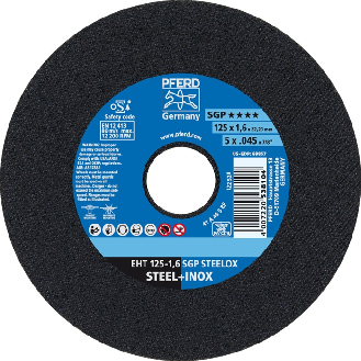 Trennscheibe SGP STEELOX D125x1,6mm ger.INOX Bohr.22,2m-Beschreibung lesen