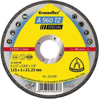 Trennscheibe A960TZ 125x1,0mm gerade 25 St. in Kunststoff-Box-Beschreibung lesen