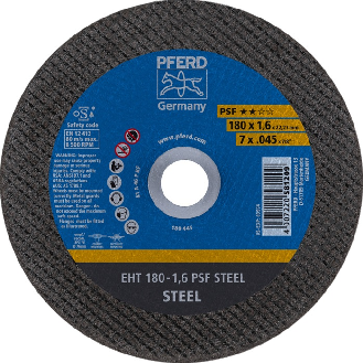Trennscheibe PSF STEEL D180x1,6mm ger.STA Bohr.22,2m-Beschreibung lesen
