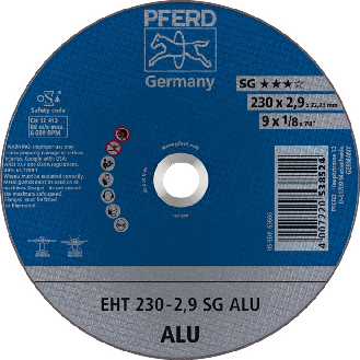 Trennscheibe SG ALU D230x2,9mm ger.Alu.Bohr.22,2m-Beschreibung lesen