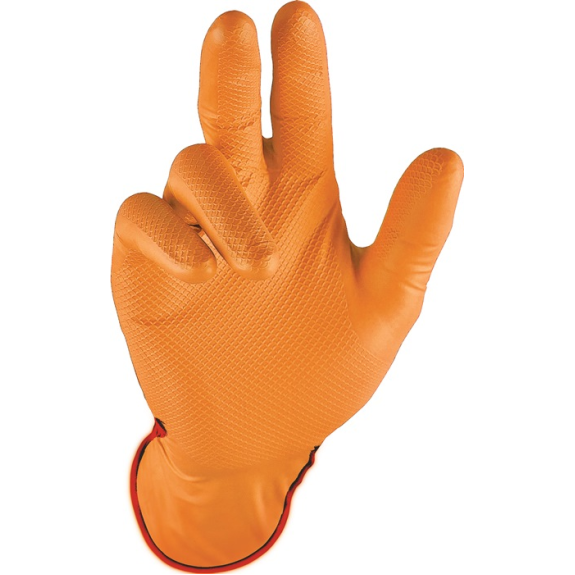 Einweghandschuh Grip Orange Gr.11 orange Nitril 50 St./Box-Beschreibung lesen