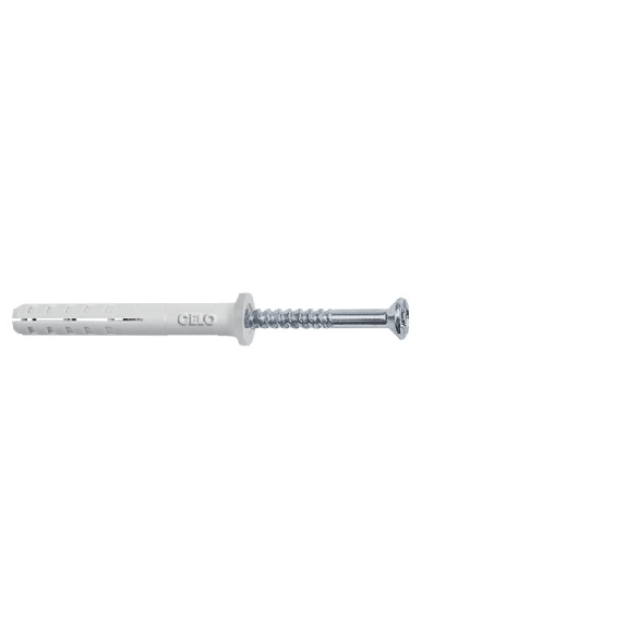 Nageldübel NP 6- 60 Flachbund vormont.50St./VE,18VE/Umkarton-Beschreibung lesen