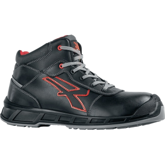 Sicherheitsstiefel Sting Gr.41 schwarz-rot S3 CI SRC ESD EN20345 Leder-Beschreibung lesen