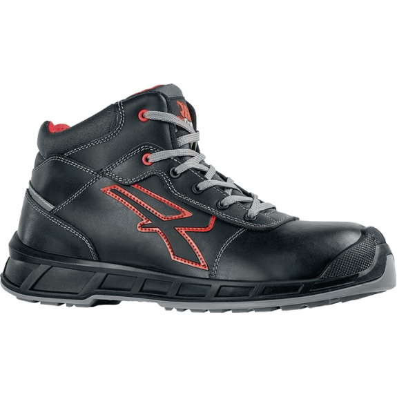 Sicherheitsstiefel Sting Gr.41 schwarz-rot S3 CI SRC ESD EN20345 Leder-Beschreibung lesen