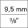 Kraftschraubersteckschlüsseleinsz 715 3/8 Zoll 6KT SW 5mm L.50mm