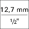 Steckschlüsseleinsz 50 1/2 Zoll 12-kant SW 22mm L.42mm