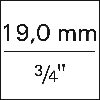 Kraftschraubersteckschlüsseleinsz 745 3/4 Zoll i6-KT.SW 17mm L.62mm