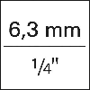 Steckschlüsseleinsz 20 1/4 Zoll 6-kant SW 4mm L.25mm