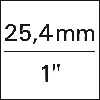 Kraftschraubersteckschlüsseleinsz 750 L 1 Zoll 6KT SW 27mm L.100mm