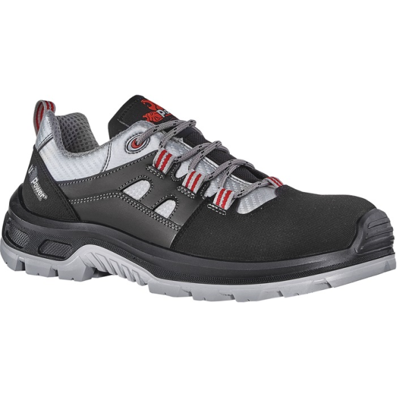 Sicherheitsschuh Corner Gr.45 schwarz/grau/rot Leder S3 SRC EN20345-Beschreibung lesen