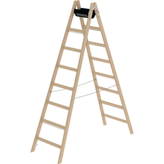 Sprossenstehleiter 2x8 Sprossen HO Leiterlänge 2340mm Arbeits-H.b.ca.3600mm MUNK-Beschreibung lesen