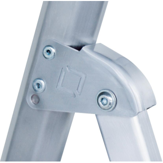 Stufenstehleiter 4 Stufen Alu.Gesamt-H.1540mm Stufen-Holmverbindung geschr. MUNK-Beschreibung lesen