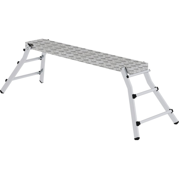 Plateforme de travail 3 niveaux pliable. Pltf.Plaque à carreaux en aluminium L1740xP290mm MUNK-Leer más