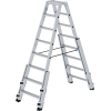 Stufenstehleiter 2x8 Stufen Alu.Gesamt-H.1850mm m.4 Holmverlängerungen MUNK
