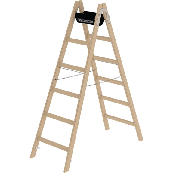 Sprossenstehleiter 2x6 Sprossen HO Leiterlänge 1790mm Arbeits-H.b.ca.3000mm MUNK Sprossenstehleiter 2x6 Sprossen HO Leiterlänge 1790mm Arbeits-H.b.ca.3000mm MUNK-Beschreibung lesen