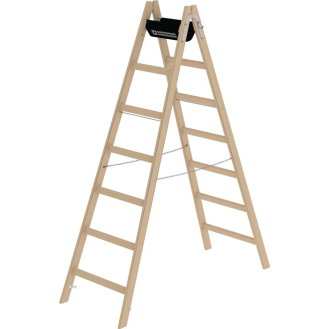 Sprossenstehleiter 2x7 Sprossen HO Leiterlänge 2070mm Arbeits-H.b.ca.3300mm MUNK-Beschreibung lesen