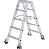 Stufenstehleiter 2x5 Stufen Alu.Gesamt-H.1140mm m.Rl.MUNK Stufenstehleiter 2x5 Stufen Alu.Gesamt-H.1140mm m.Rl.MUNK