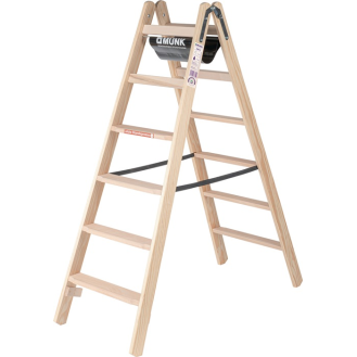 Stufenstehleiter 2x6 Stufen HO Gesamt-H.1630mm MUNK-Beschreibung lesen