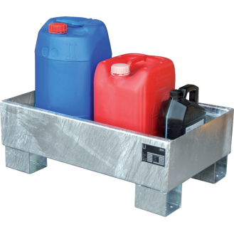 Auffangwanne 65l L500xB800xH290mm Stahlbl.o.Gitterrost silber-Beschreibung lesen