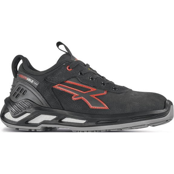 Sicherheitsschuh TUCKER Gr.43 schwarz/rot S3 CI SRC ESD EN20345 Leder-Beschreibung lesen