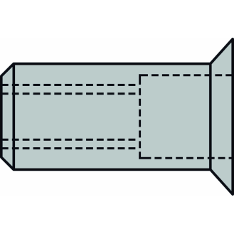 Blindnietmutter Nietschaft dxl 7x13,5mm M5 Alu Senkkopf (90Grad) 500 St.-Beschreibung lesen