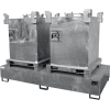 Auffangwanne 1000l L2650xB1300xH435mm Stahlbl.m.Gitterrost silber