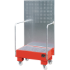 Auffangwanne 60l L570xB890xH1685mm Stahlbl.m.Giiterrost feuerrot